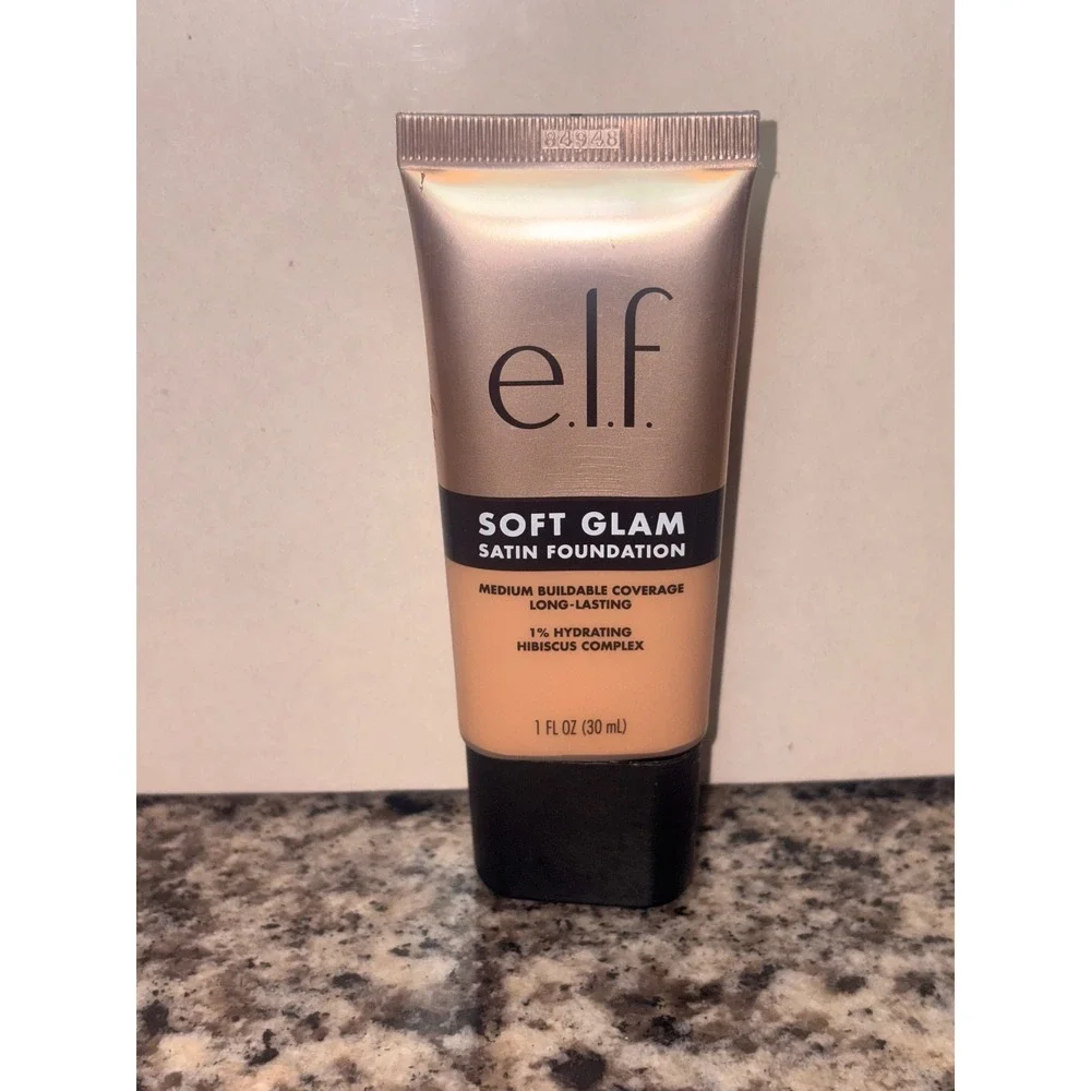 ELF Soft Glam Satin Foundation 31 Medium Neutral 1oz Hydrating Hibiscus Complex